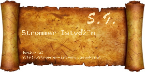 Strommer István névjegykártya